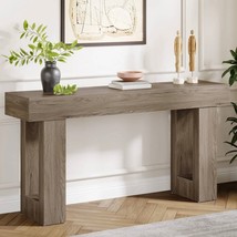 Modern Farmhouse 63-inch Entryway Console Sofa Table in Grey Wood Finish - $306.99