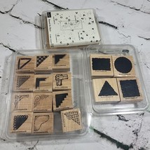 VTG Stampin&#39; Up Rubber Stamp Sets Lot Of 3 Creative Corners Little Shapes Beyond - $19.79