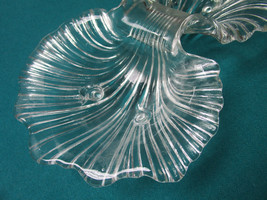 Miksa Walther Germany Glass Server Double Shell Dish Clear [*gl15] - $54.45