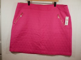 Worthington Skirt Plus size 22W Pink Straight Knee Career Stretch Gold Hardware - £20.14 GBP