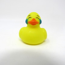 Happy Tears Emoji Rubber Duck 1&quot; Mini Laughing Ducky Squirter Bath Spa Toy - £6.68 GBP