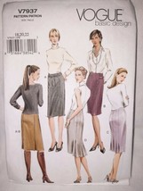 2004 Vogue Basic Design Pattern V7937 ~ Misses&#39; Semi-fitting Skirt Size 18-20-22 - £11.57 GBP