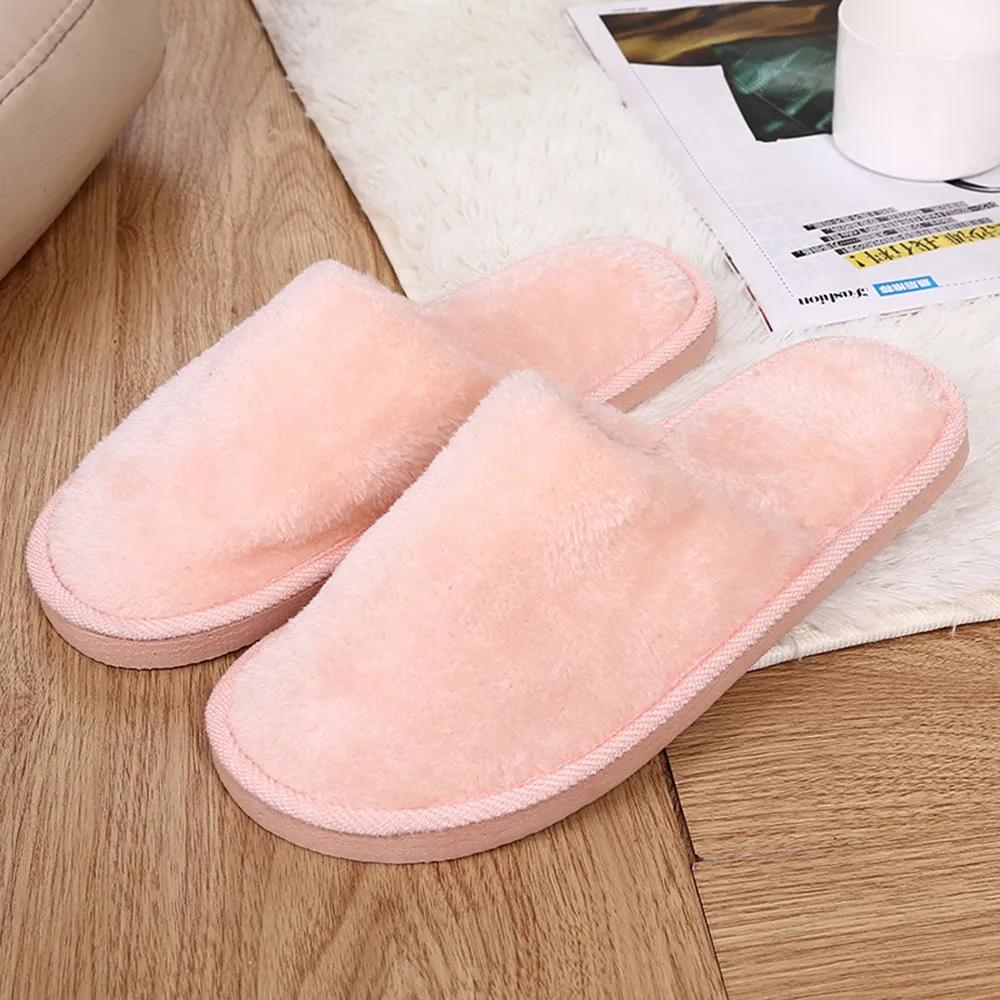 Plush Home Slippers Soft Cute Slippers Non-Slip Floor Indoor House Home Furry - £11.38 GBP+