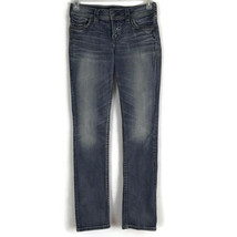 Silver Womens Jeans Size 27 Suki Mid Baby Boot Medium Wash Casual Denim Pockets - £25.83 GBP