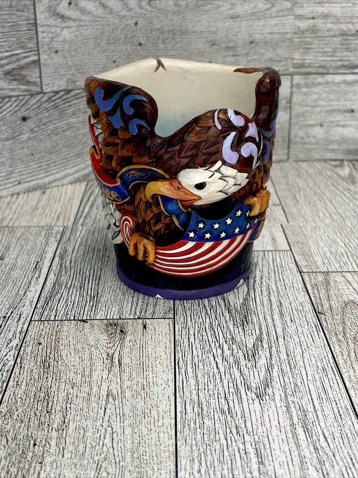 Jim Shore American Liberty And Justice For All Candle Holder 2009 Enesco - $50.00