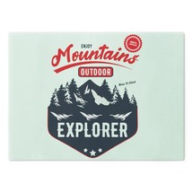 Personalized Glass Cutting Board - Mountains Outdoor Explorer - $49.44+