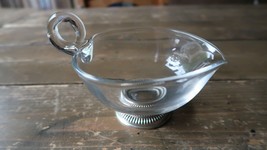 Vintage Frank M Whiting &amp; Co. Clear Glass Creamer Sterling Silver Footed... - £30.69 GBP