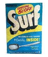 SURF Vintage Detergent Powder 1960s Free ONEIDA Capri Stainless Teaspoon... - £214.06 GBP