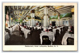 Restaurant Dining Room Hotel Lafayette Buffalo New York NY UNP DB Postcard R27 - £3.58 GBP