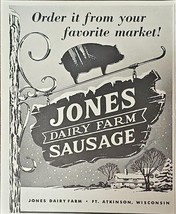 Jones Dairy Farm Sausage Your Favorite Market 1953 Vintage Print Ad - $9.55
