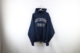 Vintage 90s Champion Reverse Weave Mens XL Spell Out Greensburg Croquet Hoodie - £79.52 GBP