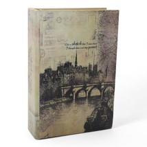 Decorative Hidden Book Safe With Vintage Cityscape Design &amp; Quote - &quot;Lik... - €13,08 EUR
