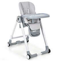 Baby Folding Convertible High Chair W/Wheel Tray Adjustable Height Recli... - £166.33 GBP