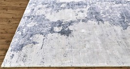 8&#39; X 10&#39; Blue Gray And Ivory Abstract Hand Woven Area Rug - $828.95