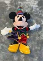 Tokyo Disneyland 15th Anniversary 1998 Minnie Mouse Jester 13&quot; Bean Bag Plush - £23.62 GBP