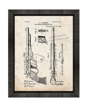 Gas Operated Magazine Gun Patent Print Old Look with Beveled Wood Frame - £20.00 GBP+
