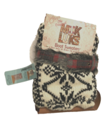 The Original Muk Luks Women&#39;s Boots Sweaters Ebony Ivory Reversible #336... - $9.96