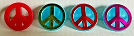 Bakery Crafts Plastic Cupcake Rings Favors Toppers New Lot of 6 &quot;Peace S... - $6.99