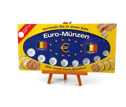 Belgium euro coin holder 2002 Belgian coin collection album made in Germany - $16.70