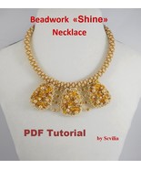 Tutorial Bead crochet rope pattern «Shine» necklace and bracelet, PDF fail - $10.84 CAD