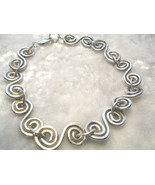 Shanrocks Swirled, hammered Sterling Silver Bracelet - £28.19 GBP