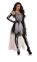 UNDERWRAPS Costumes Women&#39;s Sexy Skeleton Costume-Tutu, Black/Grey/White, Small - £98.42 GBP