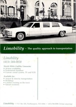 Massachusetts Northampton Stretched White Cadilac Limousine VTG Postcard - £7.34 GBP