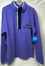 NWT Columbia Men&#39;s Helvetia Half Snap Fleece Pullover Size L Purple - £54.95 GBP