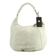 IO Pelle Italian Made Natural Off-white Lether Designer Handbag Hobo with Pouch - £248.77 GBP