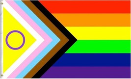 New Intersex Progress Pride Rainbow Flag 3 x 5 Foot Progressive Pride Fl... - £7.96 GBP