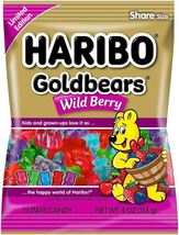 Haribo Gold Bears Wild Berry Gummy Candy (4oz Bag) - £3.97 GBP