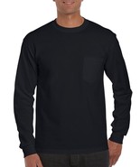 gildan usa inc g2410blk-m Adult, Medium, Black, Long Sleeve, Pocket Tee ... - $576.28 MXN