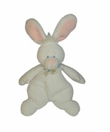 Carters Prestige Plush White Bunny Rabbit Crosshatch Texture Beanbag Lam... - $31.18 CAD