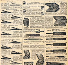 1969 Barber Tools Razors 1901 Repro Advertisement Sears Shaving Supply D... - $19.99