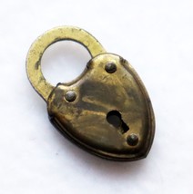 Vintage Heart Padlock Eagle Lock Co No Key Cute for Pendant or Decor Valentine - £11.67 GBP