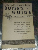 1934 the automobile buyers guide 34 edition  GM 80 pages - £13.23 GBP