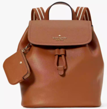 NWB Kate Spade Rosie Medium Flap Backpack Brown Leather KB714 $399 MSRP Gift Y - £114.01 GBP