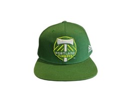 Portland Timbers MLS Adidas Flat Brim Snapback Hat Cap Green Adult Size  - £12.83 GBP