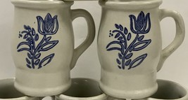 Pfaltzgraff Yorktowne Stoneware Tulip Barrel Coffee Cup / Mug 202Y ~ Set Of 2 - £14.11 GBP