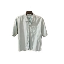 Tommy Bahama mens Size XL Light Green Short Sleeve Button Up Shirt Silk - $24.74