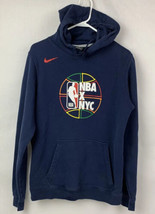 Vintage Nike Hoodie NBA NYC Sweatshirt Swoosh Navy Blue Basketball Men’s... - $29.99