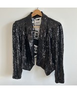 Lyric Culture Blondie Vintage Black Sequin Jacket Women&#39;s Plus Size 1X Rare - $69.29