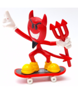 Tech Deck Dudes Devil Man Magnetic Figure With Skateboard 2001 World Ind... - £25.22 GBP