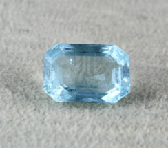 Natural Blue Aquamarine Octagon Cut 4.57 Cts Gemstone For Designing Ring Pendant - £398.67 GBP