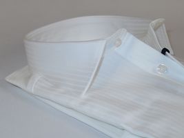 Men 100% Cotton Shirt Manschett Quesste Turkey Slim Fit 6047-01 White Fancy image 2