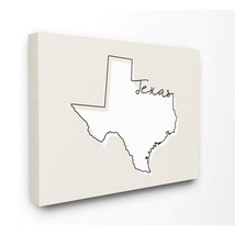 Stupell Industries Texas Home State Map Neutral Print Design Canvas Wall Art, 16 - £61.05 GBP