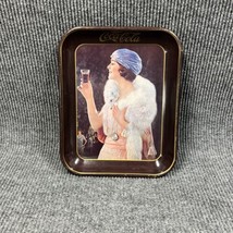 VTG COCA-COLA 1925 Metal Serving Tray Flapper Girl Holding Coke Glass Co... - $18.27