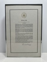 Framed President Ronald Reagan Proclamation FBI Day 1983 - £31.23 GBP