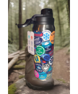 LIFE IS GOOD 26 oz WIDE MOUTH STAINLESS STEEL WATER BOTTLE Silver Sticke... - $750.39 MXN