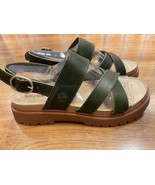 Timberland Womens Clairemont Way Cross Strap Sandal Dark Green Full Grai... - $104.99